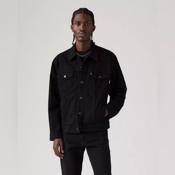 Levi’s Trucker Denim Black Jean Jacket NWT Sz M - Picture 1 of 10